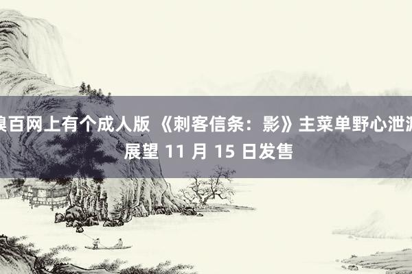 糗百网上有个成人版 《刺客信条：影》主菜单野心泄漏 展望 11 月 15 日发售