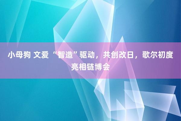 小母狗 文爱 “智造”驱动，共创改日，歌尔初度亮相链博会