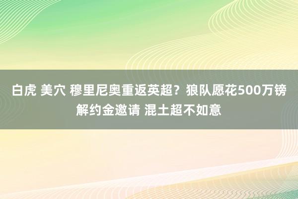白虎 美穴 穆里尼奥重返英超？狼队愿花500万镑解约金邀请 混土超不如意