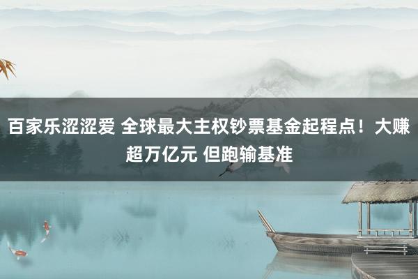百家乐涩涩爱 全球最大主权钞票基金起程点！大赚超万亿元 但跑输基准